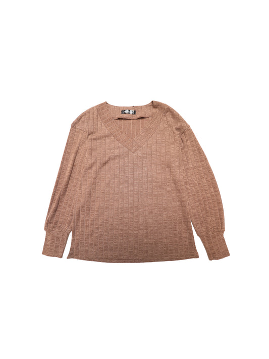 Camisa de manga larga con cuello en V para mujer, suéter ligero, top tipo túnica informal para primavera y otoño