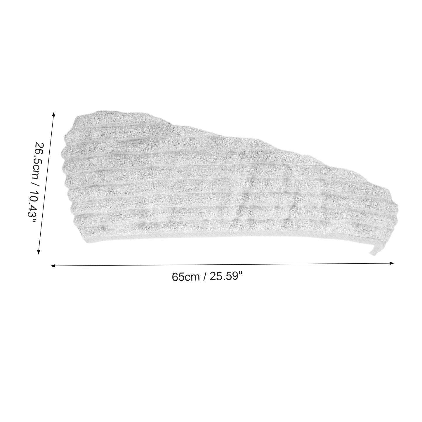 1 Pc Women Single Thick Layer Head Towel Cap Hair Drying Towel for Travel Gray
