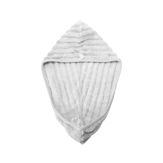1 Pc Women Single Thick Layer Head Towel Cap Hair Drying Towel for Travel Gray