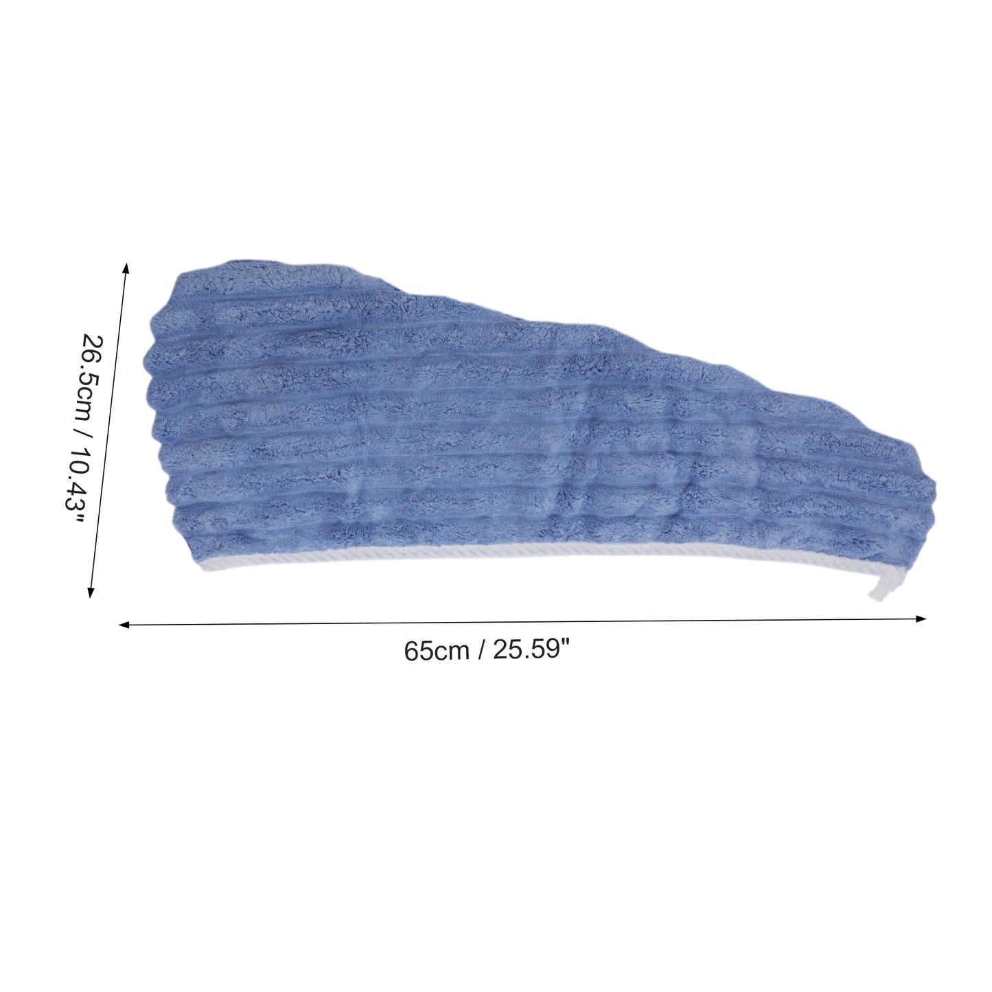 1 Pc Women Single Thick Layer Head Towel Cap Hair Drying Towel for Travel Blue