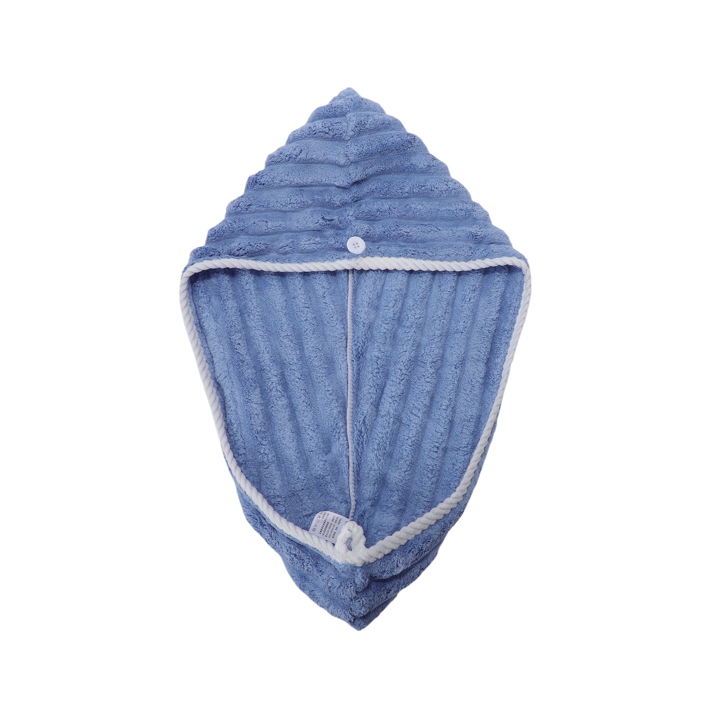 1 Pc Women Single Thick Layer Head Towel Cap Hair Drying Towel for Travel Blue