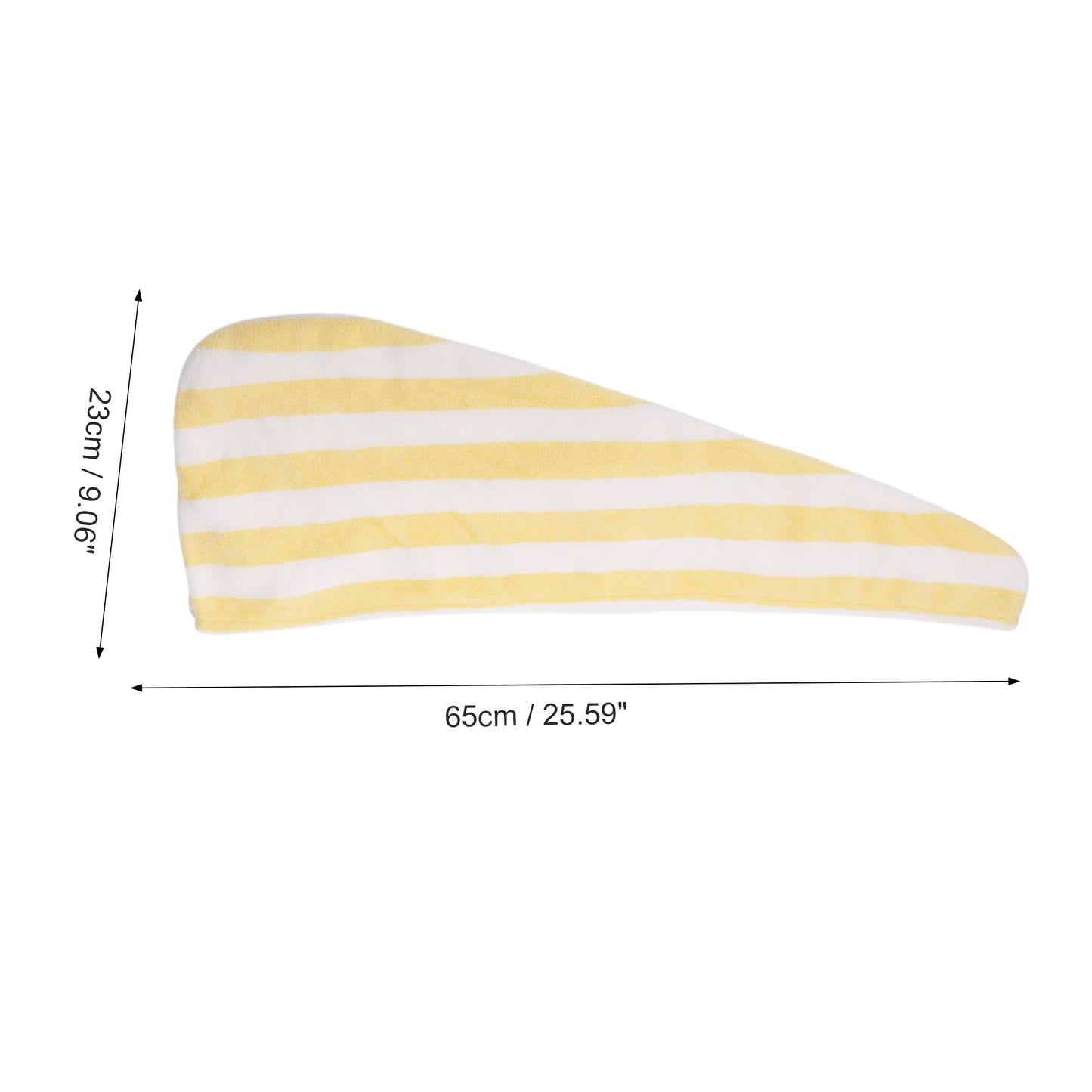 1 Pc Women Single Thick Layer Head Towel Cap Hair Drying Towel for Travel Yellow