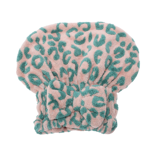 1 Pc Single Thick Butterfly Layer Head Towel Cap Hair Drying Towel Green