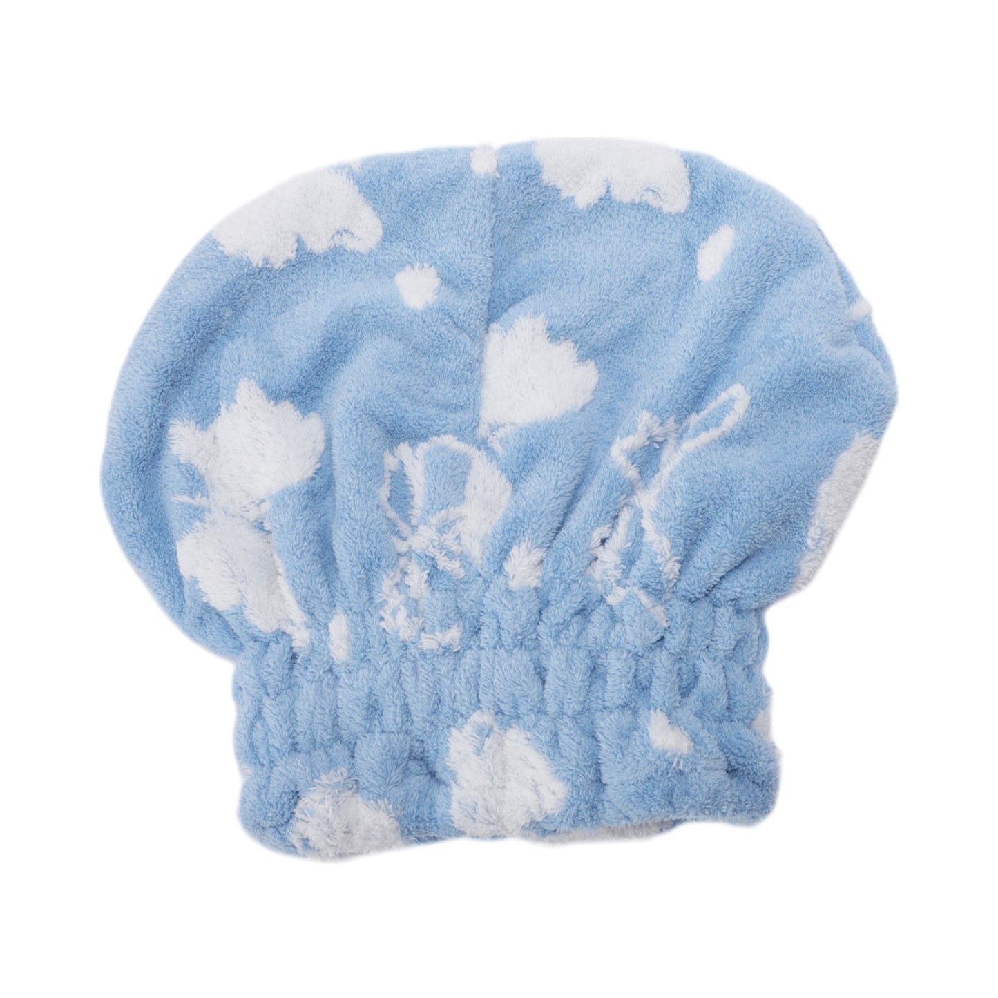 1 Pc Single Thick Butterfly Layer Head Towel Cap Hair Drying Towel Blue
