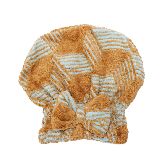 1 Pc Single Thick Butterfly Layer Head Towel Cap Hair Drying Towel Yellow