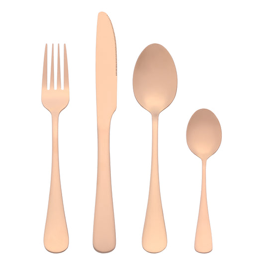 4 Pieces Silverware Set, Stainless Steel Flatware with Spoons and Forks Set