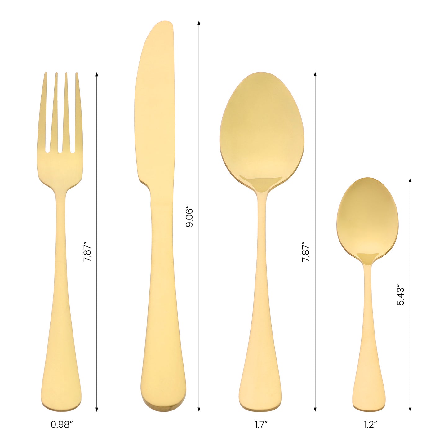 24 Pieces Silverware Set, Stainless Steel Flatware with Spoons and Forks Set