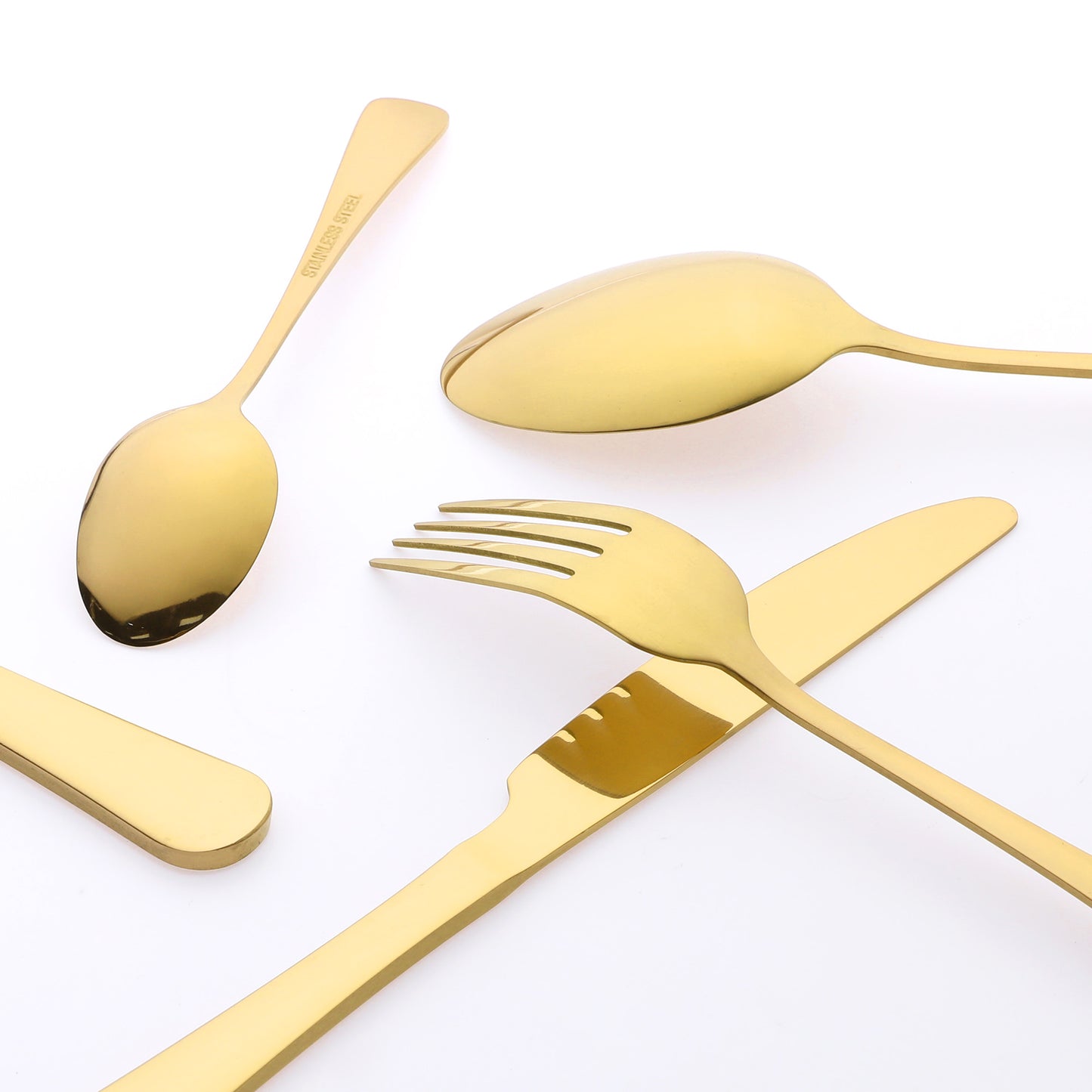 24 Pieces Silverware Set, Stainless Steel Flatware with Spoons and Forks Set