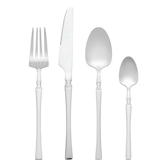 4 Pieces Stainless Steel Silverware Set with Spoons and Forks Set, Mirror Polished