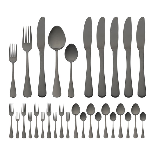 30 Pieces Stainless Steel Flatware Set Mirror Polished Cutlery with Spoons Forks Kitchen Tableware