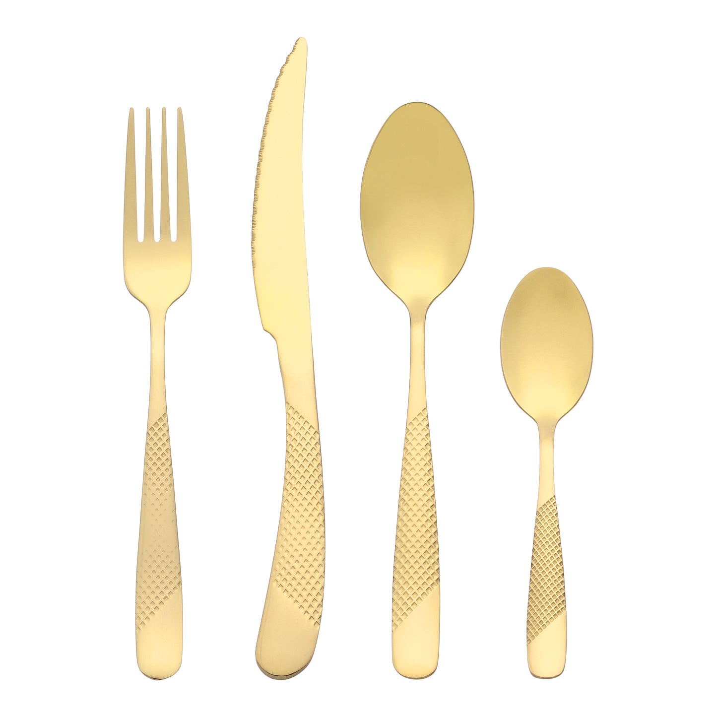 4 Pieces Stainless Steel Flatware Set, Mirror Polished Cutlery Set with Knife