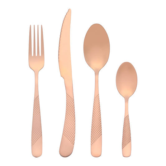 4 Pieces Stainless Steel Flatware Set, Mirror Polished Cutlery Set with Knife