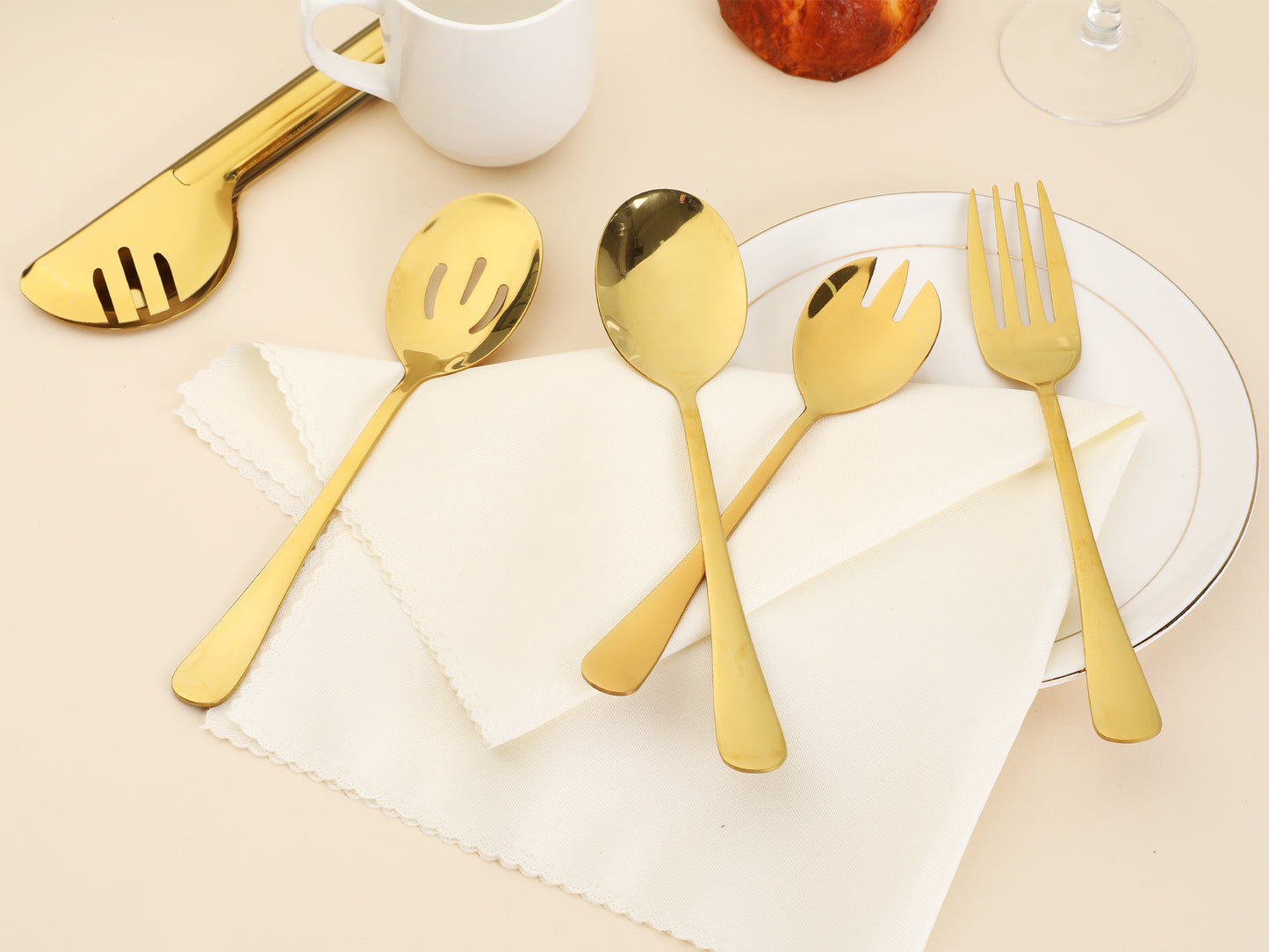 10 Pieces Silverware Set, Stainless Steel Flatware Cutlery Set with Spoons and Forks Set