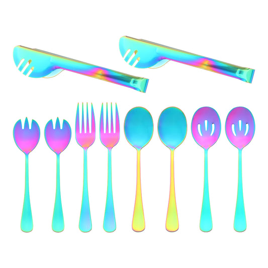 10 Pieces Silverware Set, Stainless Steel Flatware Cutlery Set with Spoons and Forks Set