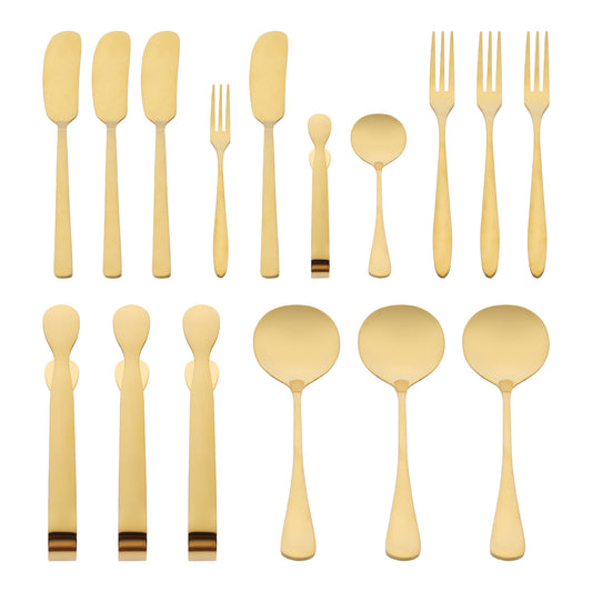 16 Pieces Silverware Set, Stainless Steel Flatware with Spoons and Forks Set