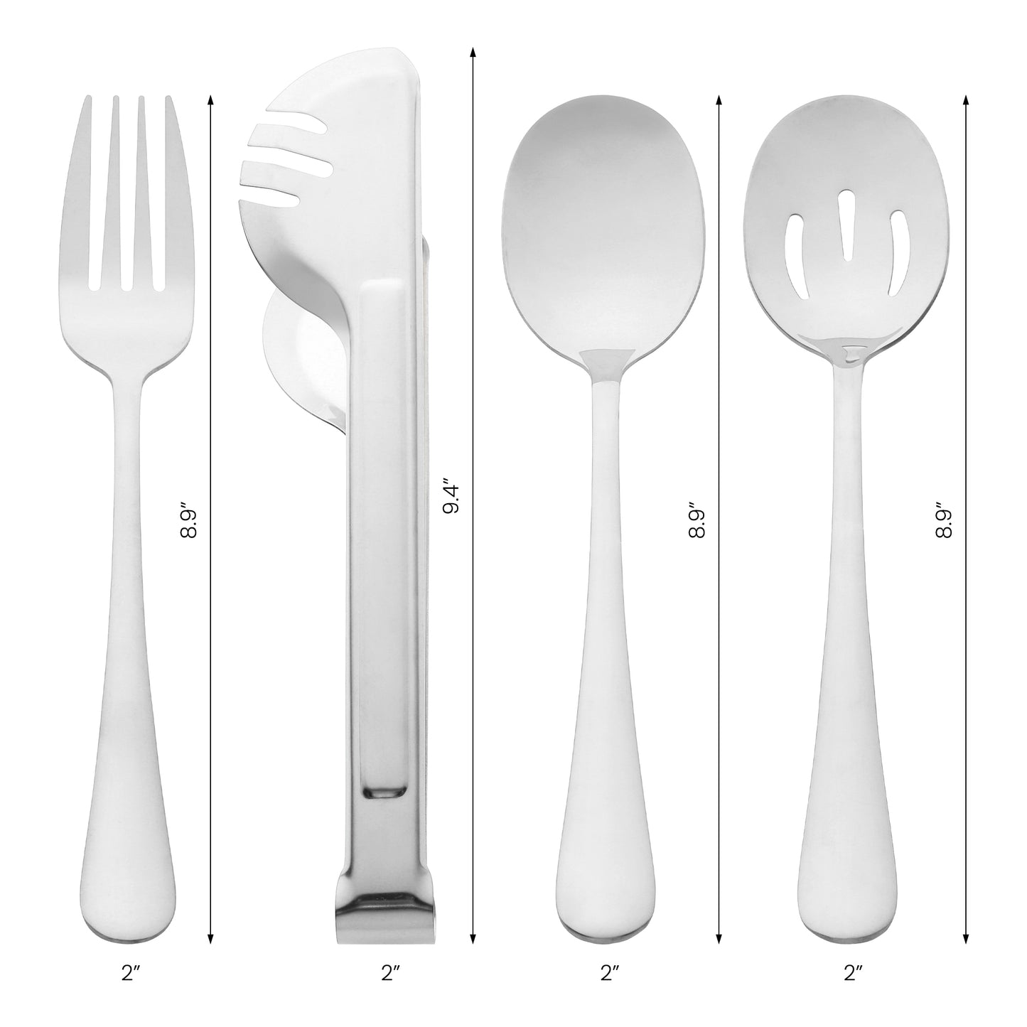 8 Pieces Silverware Set, Stainless Steel Flatware with Spoons and Fork Set