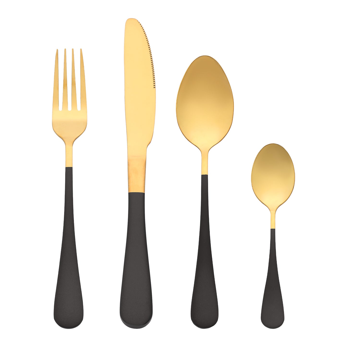 4 Pieces Flatware Set, Stainless Steel Silverware with Knife, Cutlery Set