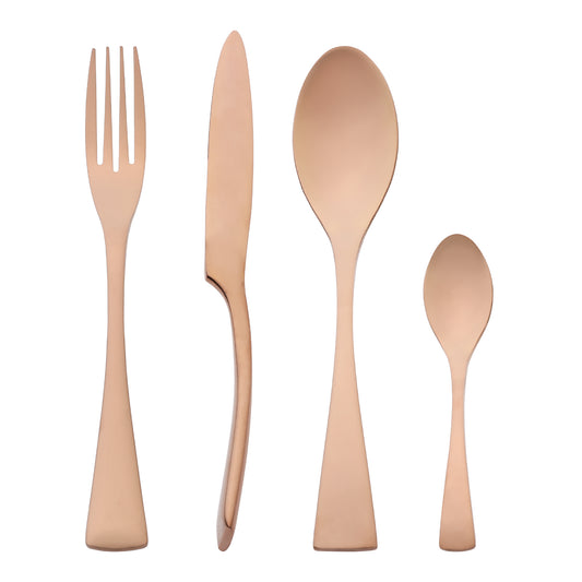 4 Pieces Silverware Set, Stainless Steel Flatware with Knife Cutlery Set