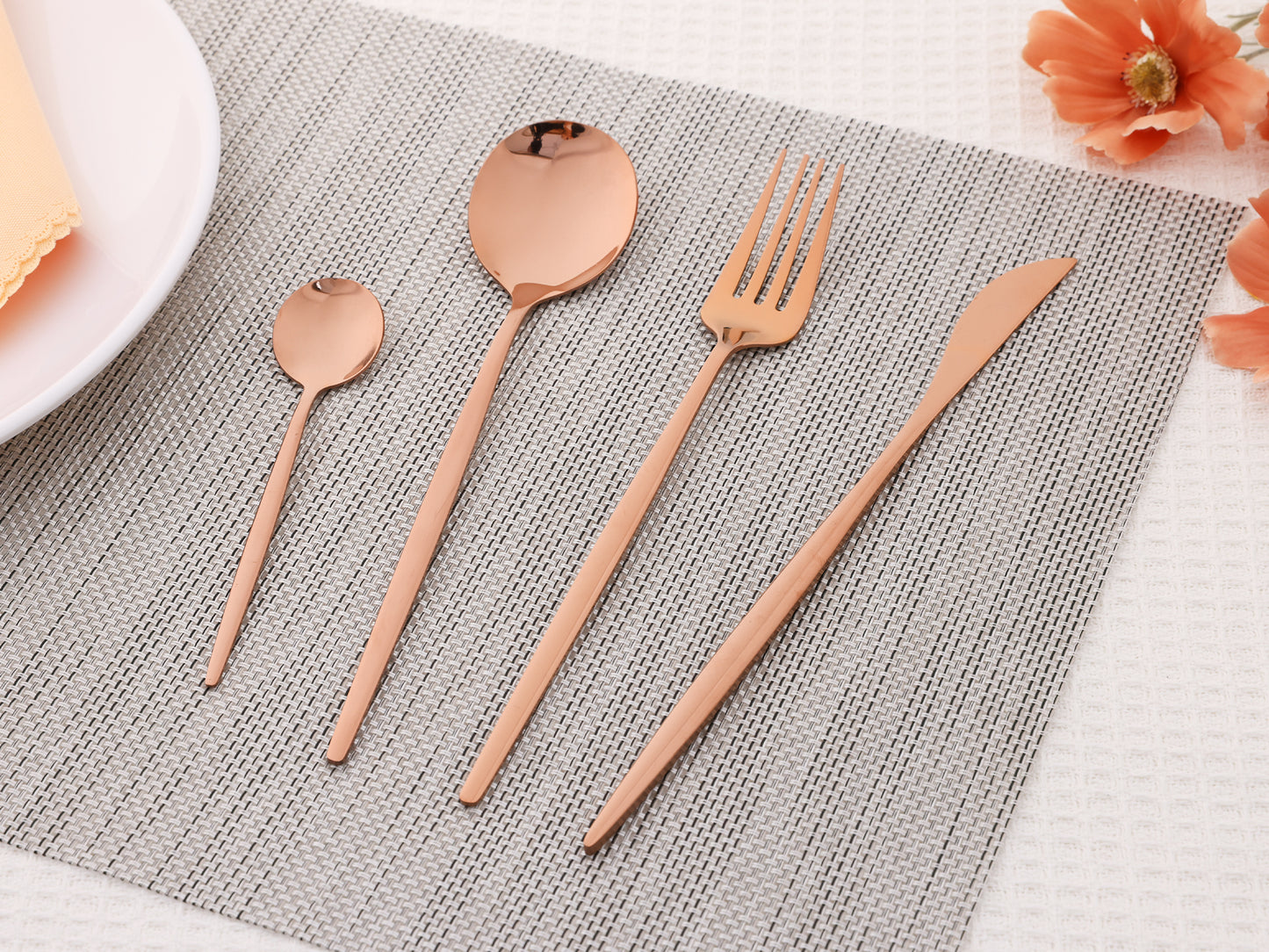 24 Pieces Silverware Set, Stainless Steel Flatware, Mirror Polished Cutlery Set