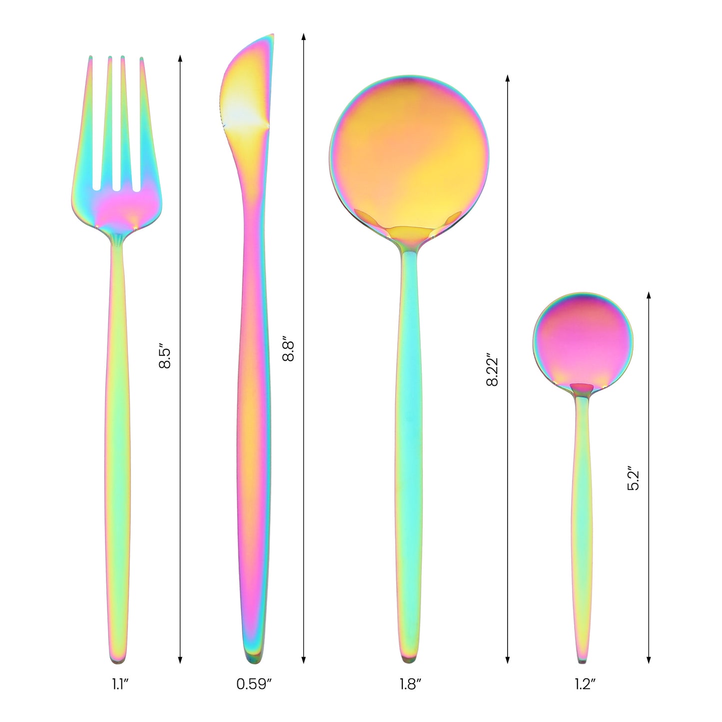 24 Pieces Silverware Set, Stainless Steel Flatware, Mirror Polished Cutlery Set