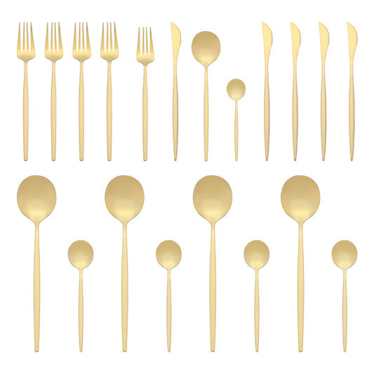 20 Pieces Silverware Set, Stainless Steel Flatware Set, Mirror Polished Cutlery Set