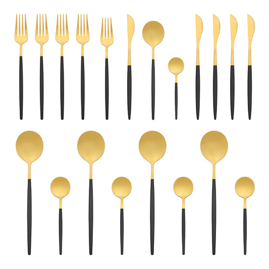 20 Pieces Silverware Set, Stainless Steel Flatware Set for 5, Mirror Polished Cutlery Set