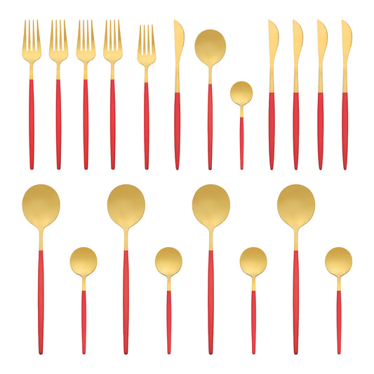 20 Pieces Silverware Set, Stainless Steel Flatware Set for 5, Mirror Polished Cutlery Set
