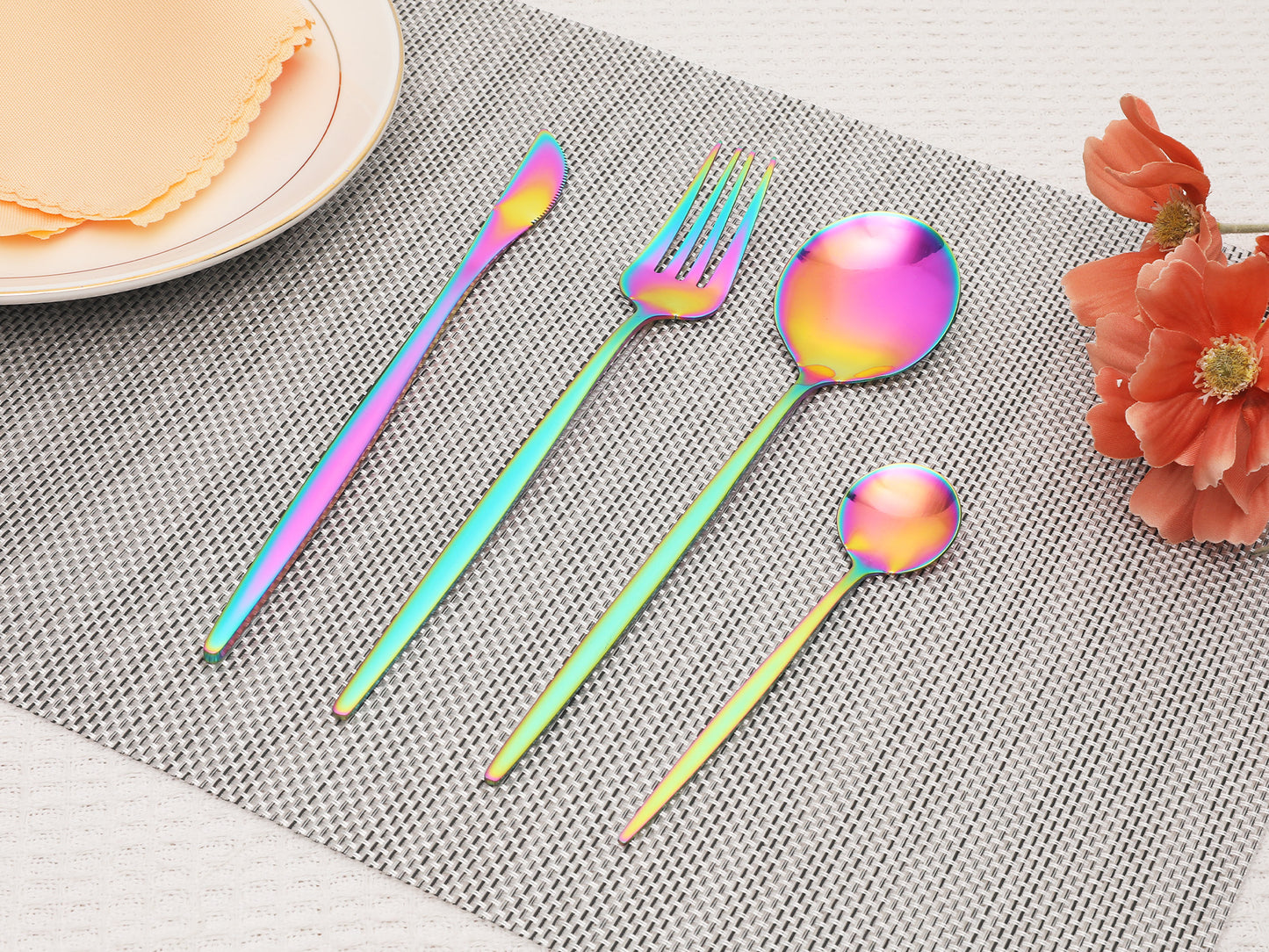 16 Pieces Silverware Set, Stainless Steel Flatware, Mirror Polished Cutlery Set