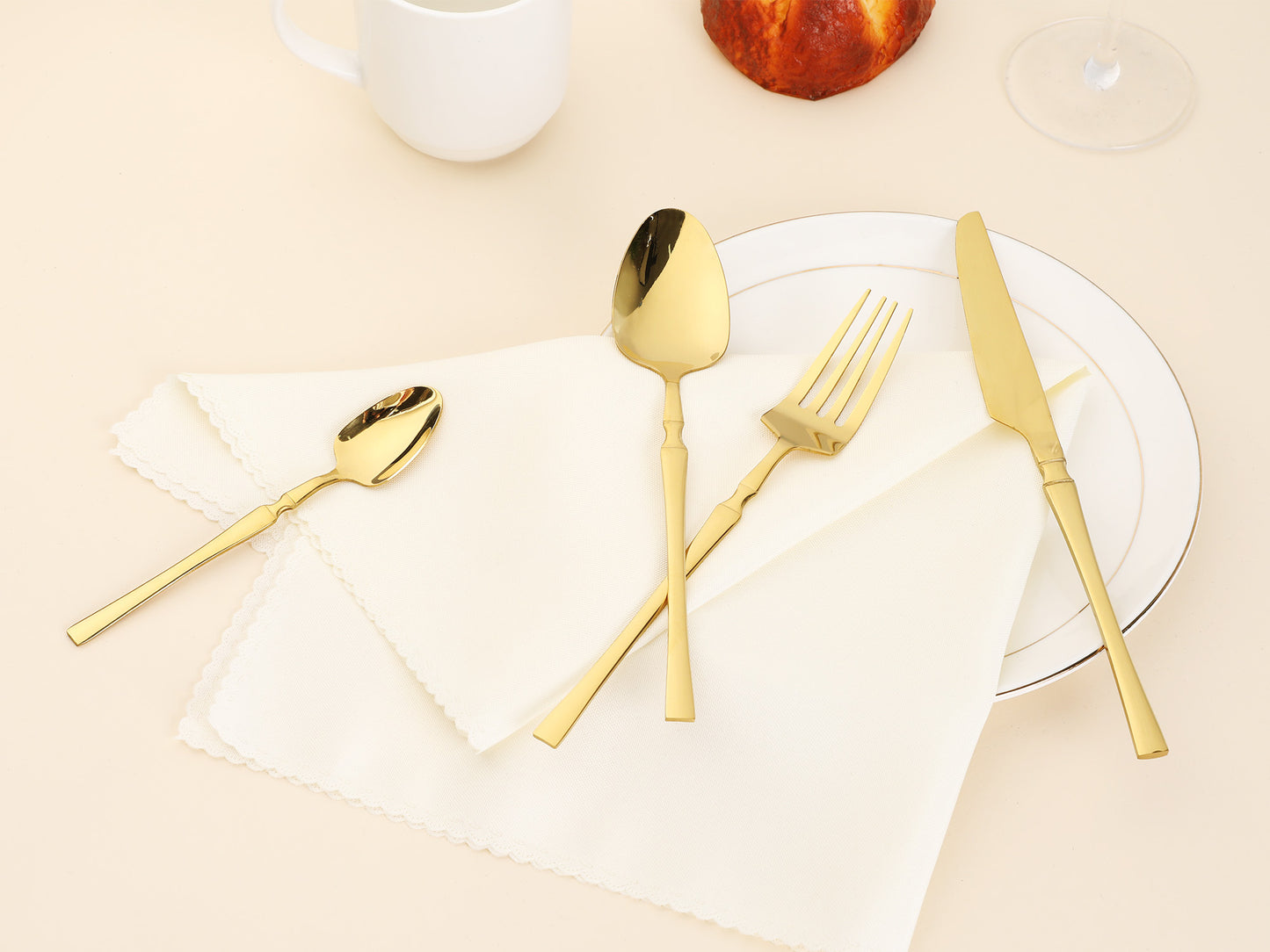 20 Pieces Silverware Set, Stainless Steel Flatware, Mirror Polished Cutlery Set