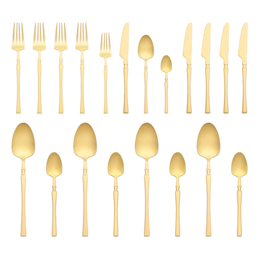 20 Pieces Silverware Set, Stainless Steel Flatware, Mirror Polished Cutlery Set
