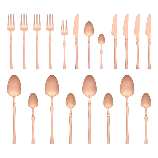 20 Pieces Silverware Set, Stainless Steel Flatware, Mirror Polished Cutlery Set