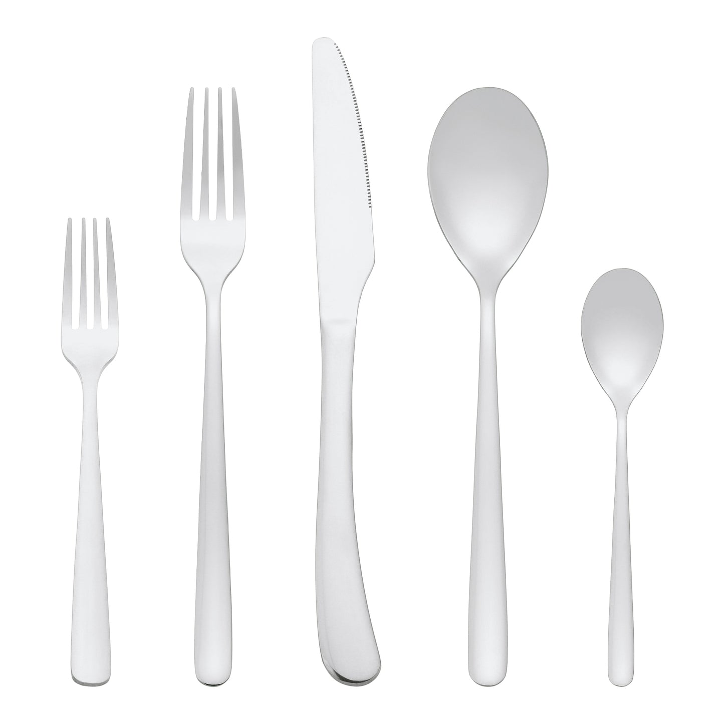 5 Pieces Silverware Set, Stainless Steel Flatware, Mirror Polished Cutlery Set