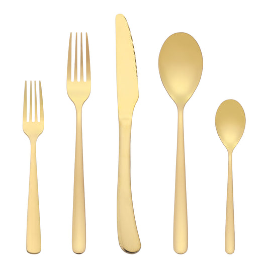 5 Pieces Silverware Set, Stainless Steel Flatware, Mirror Polished Cutlery Set