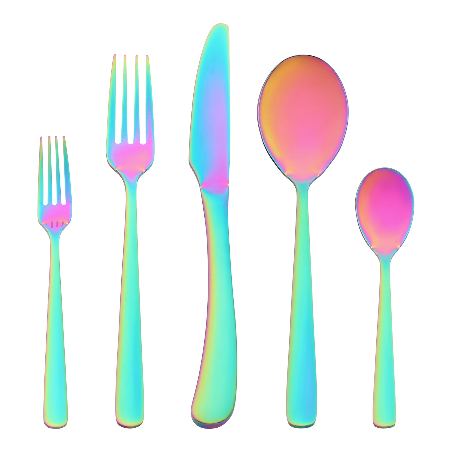5 Pieces Silverware Set, Stainless Steel Flatware, Mirror Polished Cutlery Set