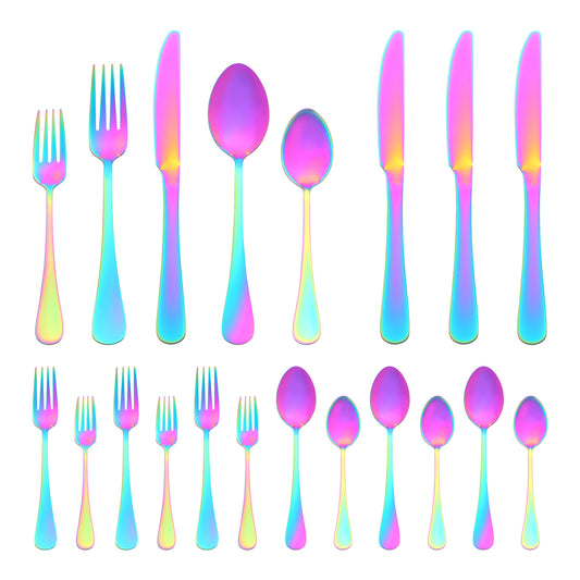 20 Pieces Silverware Set, Stainless Steel Flatware, Mirror Polished Cutlery Set
