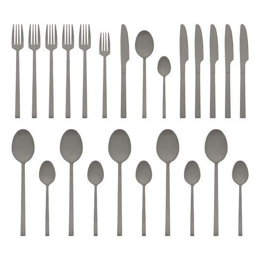 24 Pieces Silverware Set, Stainless Steel Flatware Set for 6, Mirror Polished Cutlery Set