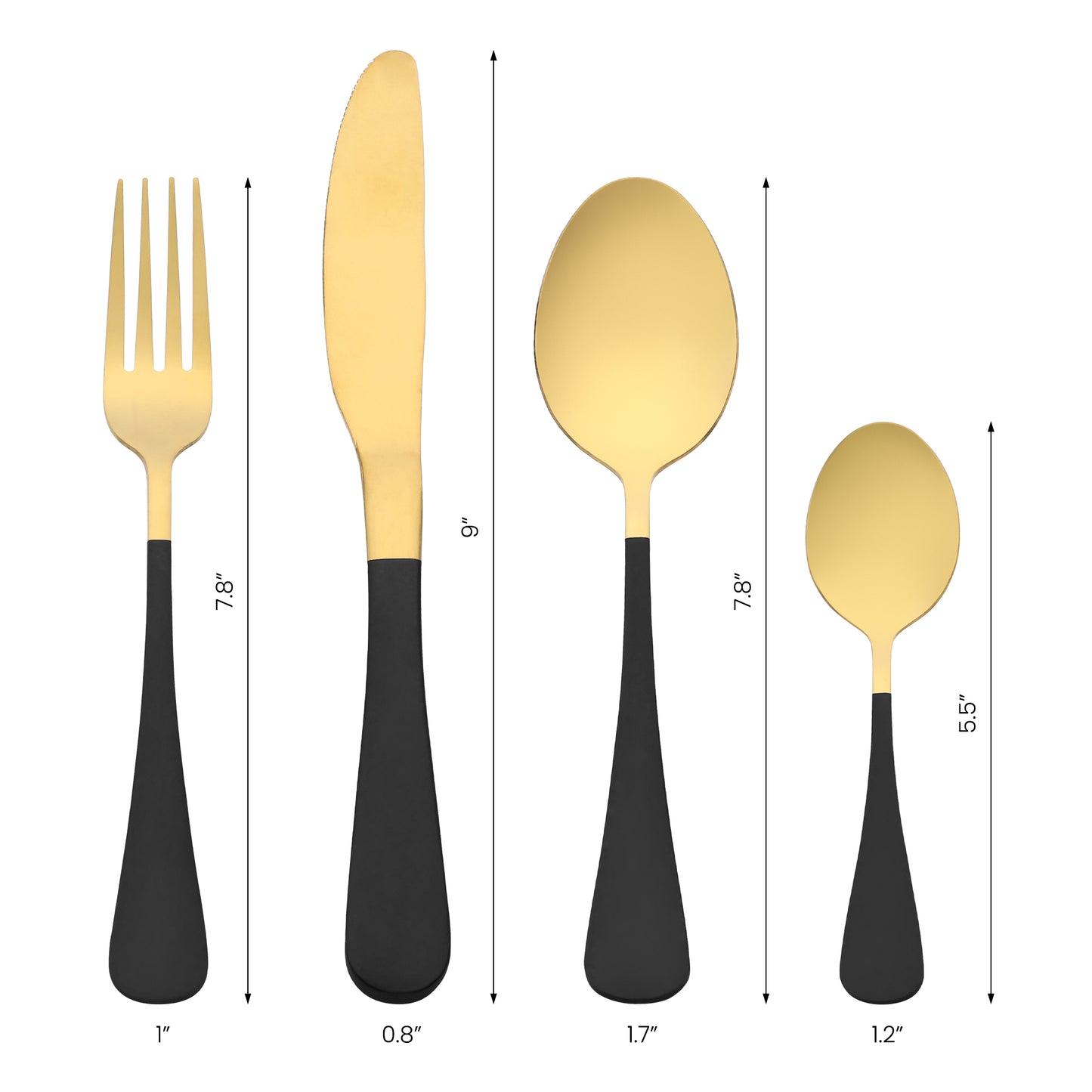 24 Pieces Silverware Set, Stainless Steel Flatware Set with Supporting Shelf