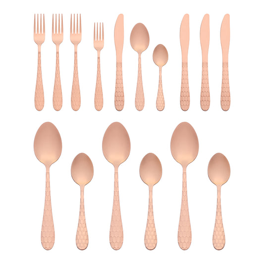 16 Pieces Silverware Set, Stainless Steel Flatware Knives, Spoons and Forks Set