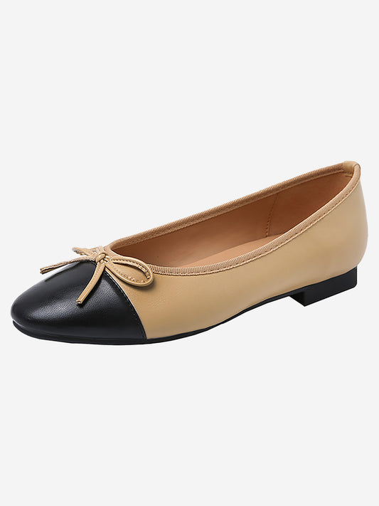 Women's Color Block Bow Commuting Flat Shoes