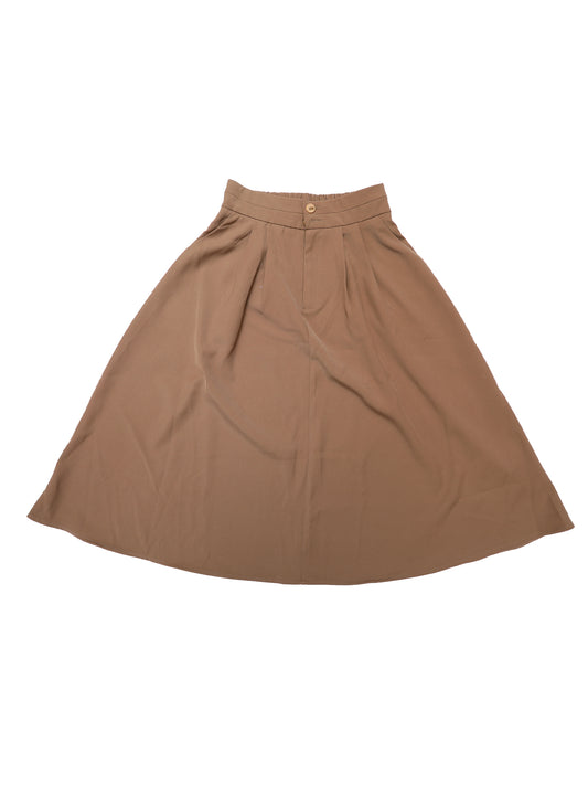 Women's High Waisted Flowy A-Line Casual Midi Skirt with Pockets