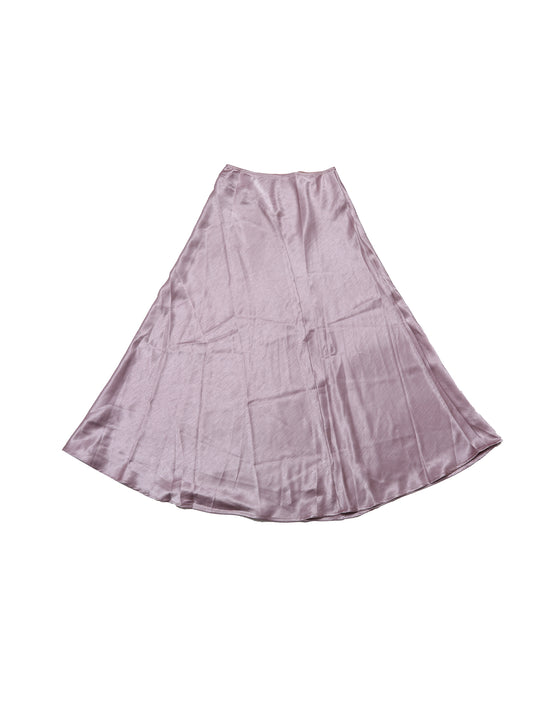 Women Satin Maxi Skirt High Waisted Elastic Waistband Flowy Elegant Skirt