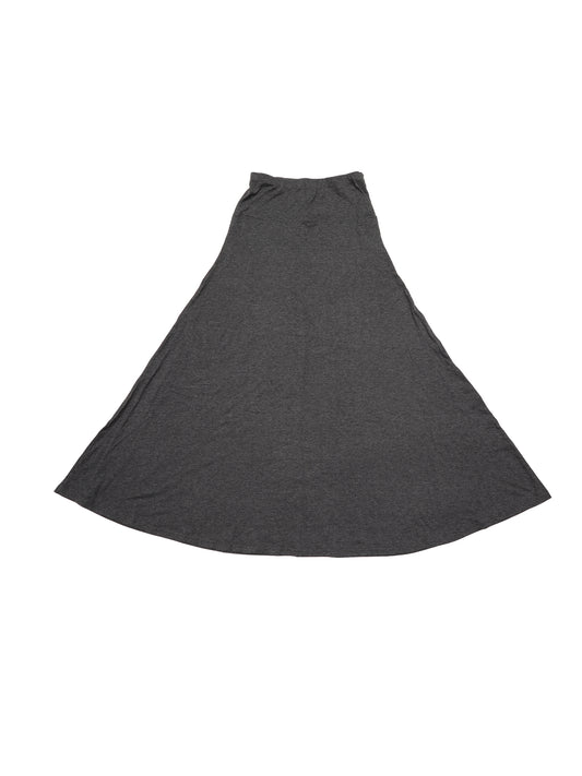 Women's High Waisted Solid Color Lightweight Flowy Flare Maxi Skirt