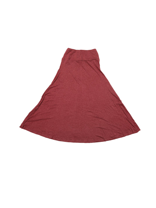 Women's High Waisted Solid Color Lightweight Flowy Flare Maxi Skirt