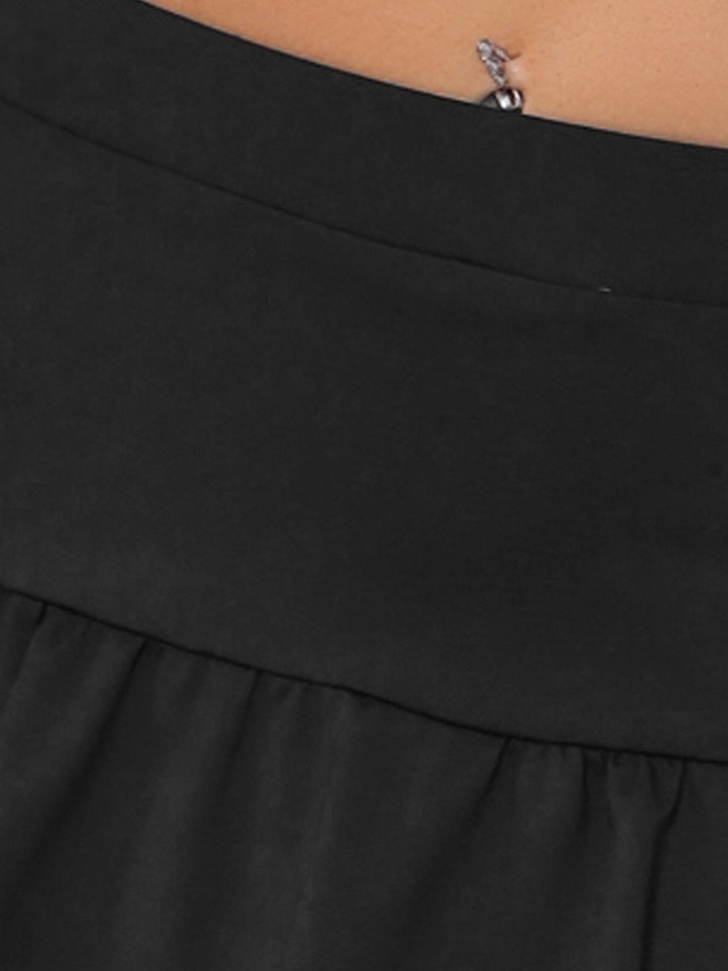 Women's Double-layered Lace Hem Pleated Short Mini Skirt