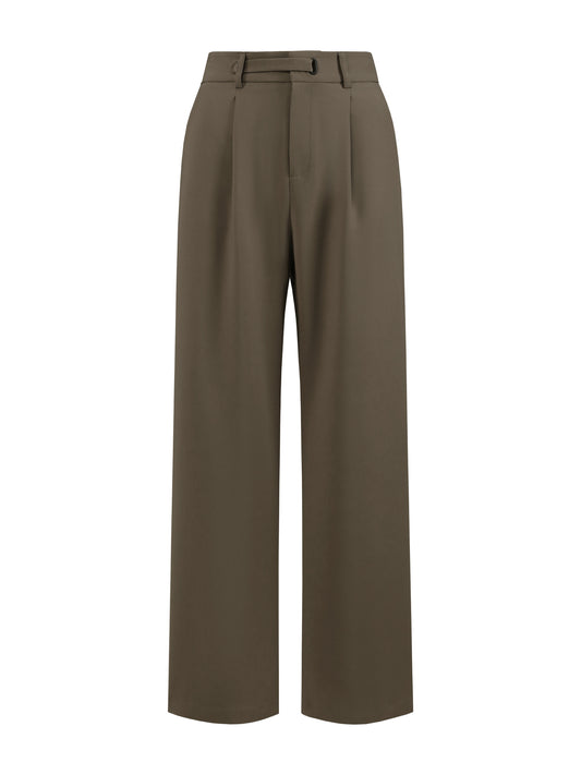 Women's Long Pant Wide Leg Work Casual High Waisted Trousers