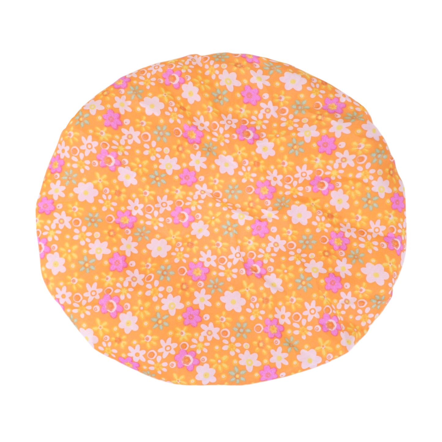 1 Pc Ditsy Floral Double Layer Shower Cap for Bathroom Yellow