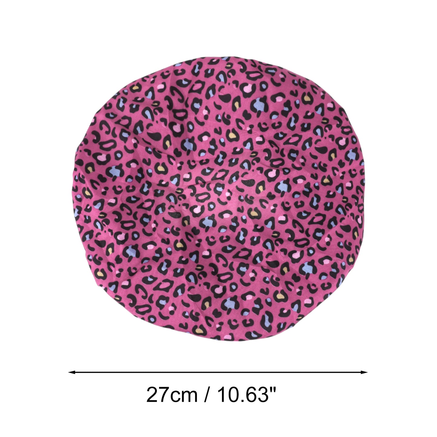 1 Pc Leopard Double Layer Shower Cap for Bathroom Red