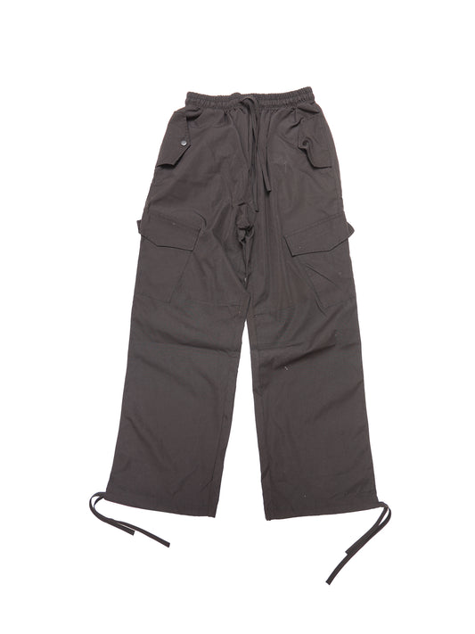 Women's Cargo Pants with Pockets Lightweight High Waist Elastic Drawstring Casual Wide Leg Trousers