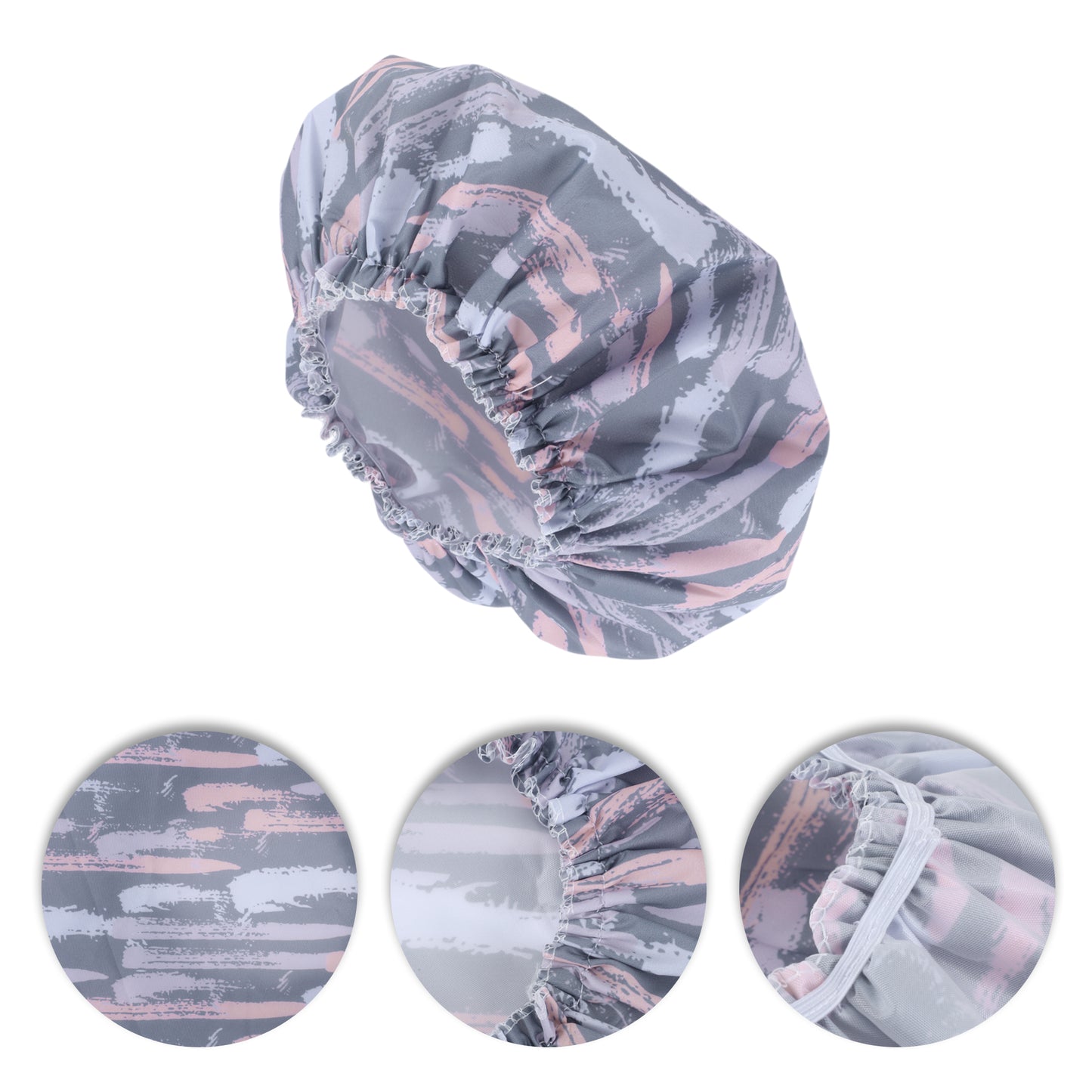 1 Pc Durable Shower Cap for Business Travel Blue Pink