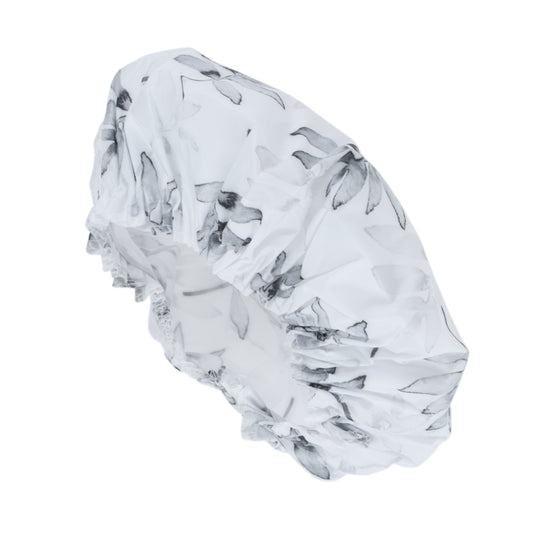 1 Pc Durable Shower Cap for Business Travel White Blue